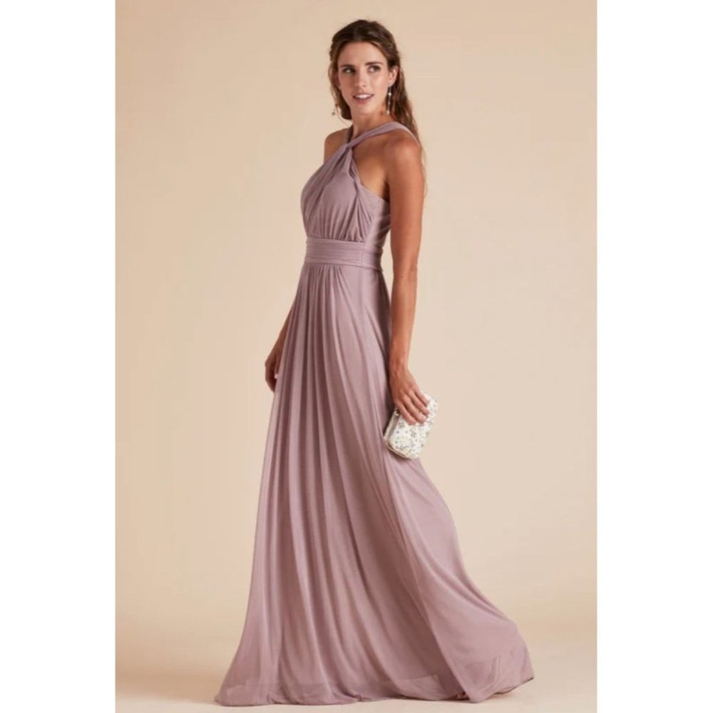 Birdy Grey Kiko Gown Bridesmaid Formal Dress Mauve Dusty Pink S New NWT kw